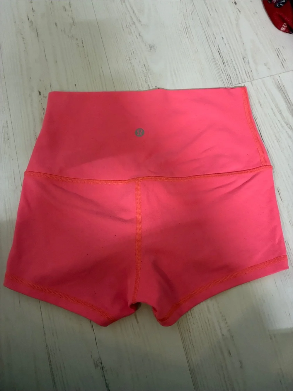 High-Waist Coral Pink Women's Active Shorts